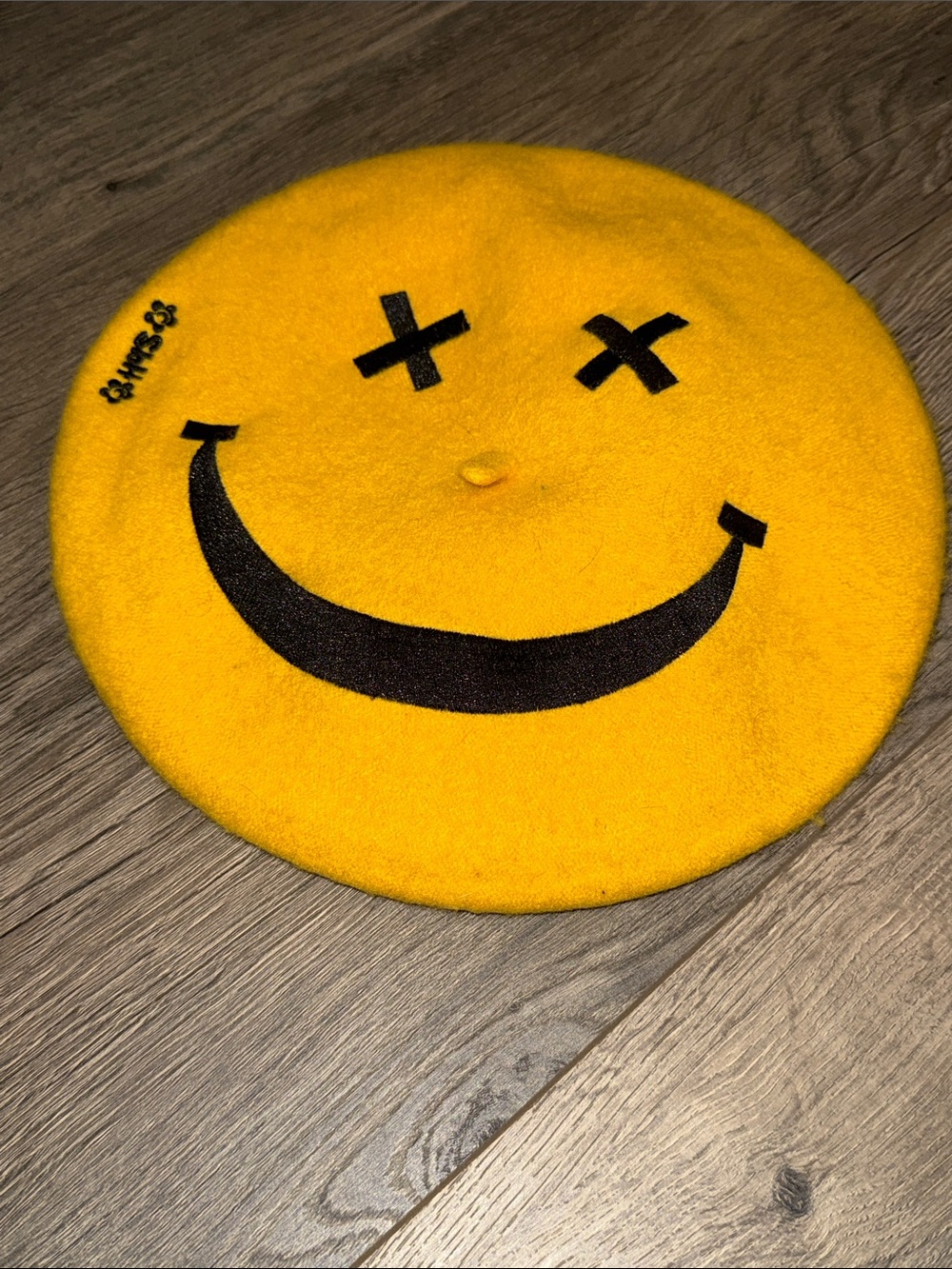 Sunshine Yellow Graphic Beret by